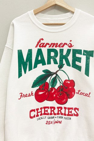 Fresh Market Cherry Vintage Sweatshirt