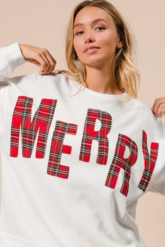 MERRY White Christmas Sweatshirt