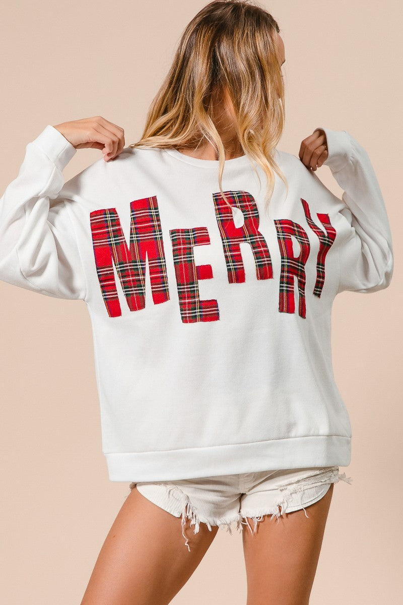 MERRY White Christmas Sweatshirt