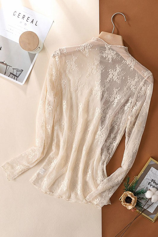 Sheer Lace Longsleeve Layer